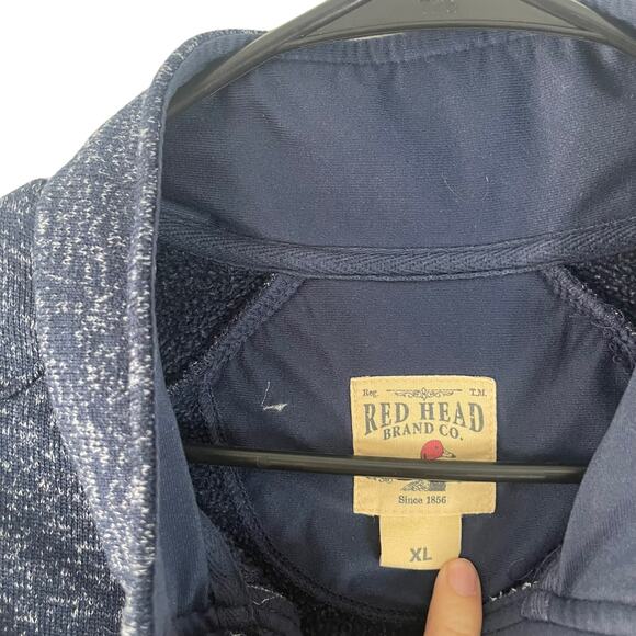 Red Head Men's Size XL Blue Half Button Pullover Henley Outdoor Sweater - Picture 4 of 9